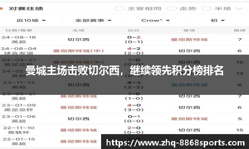 曼城主场击败切尔西，继续领先积分榜排名